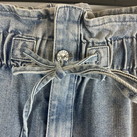 Disney Her Universe Jeans L Blue Paperbag Tie Waist Tapered Leg Minnie Mouse New - Picture 6 of 12